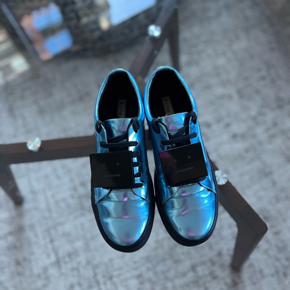Acne Studio Blue/Black Women's Shoes Quiet Luxury Formal Evening Casual Size 7.5 - Picture 8 of 16